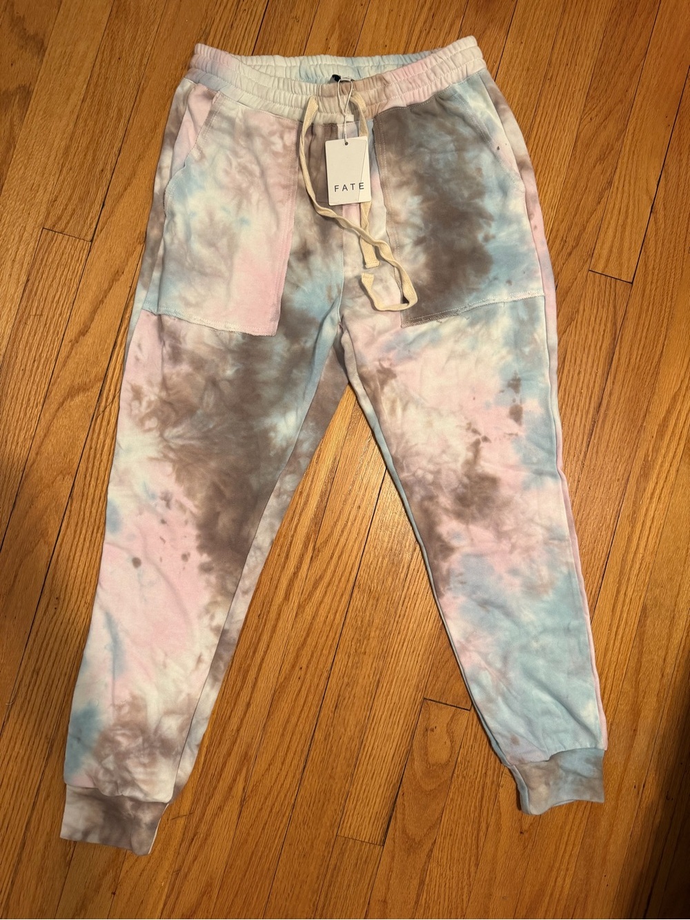 Fate Pastel Tie-Dye Kids Sweatpants - Pink Blue Brown